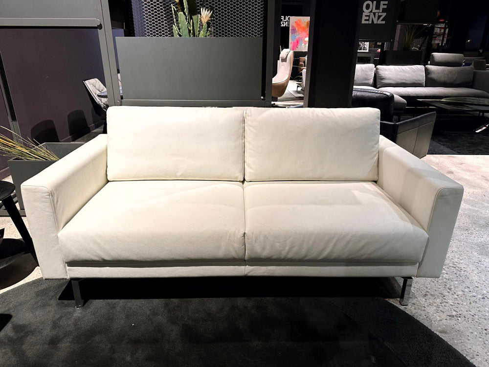 creation by Rolf Benz - Sofagarnitur - cr.450  - Leder weiß - sofort verfügbar