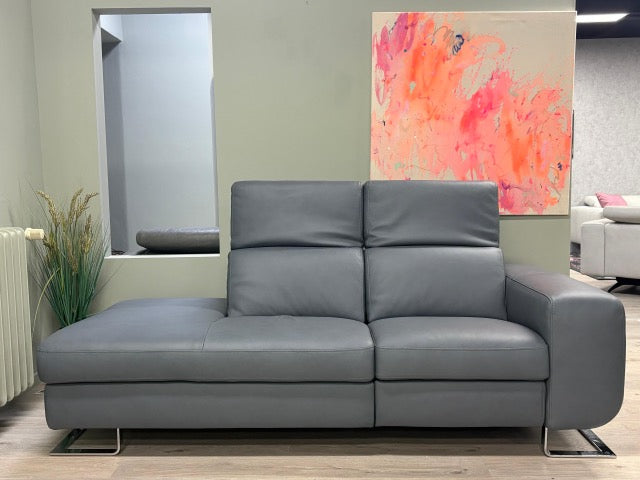Joop - 8151 - Sofa 2er + Recamiere - Leder blau