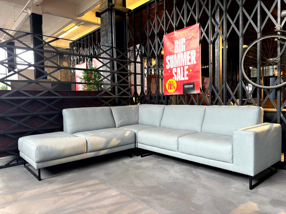 freistil - Sofa - freistil 141 - Stoff türkis grau - sofort verfügbar