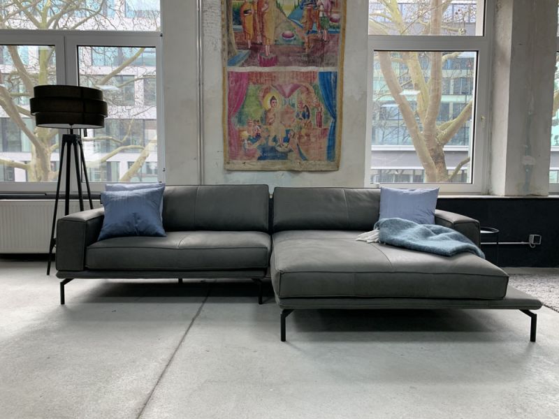 Bullfrog - Sofa - 1041 Caballero - Leder grau - konfigurierbar