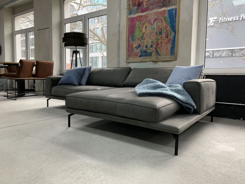 Bullfrog - Sofa - 1041 Caballero - Leder grau - konfigurierbar