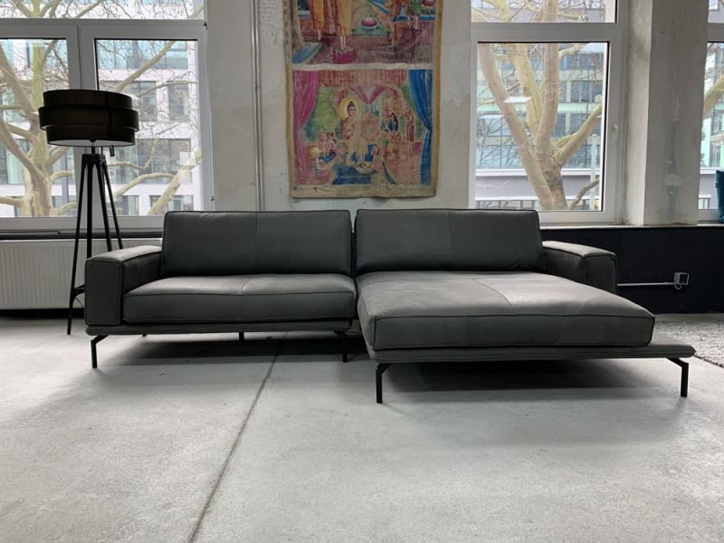 Bullfrog - Sofa - 1041 Caballero - Leder grau - konfigurierbar
