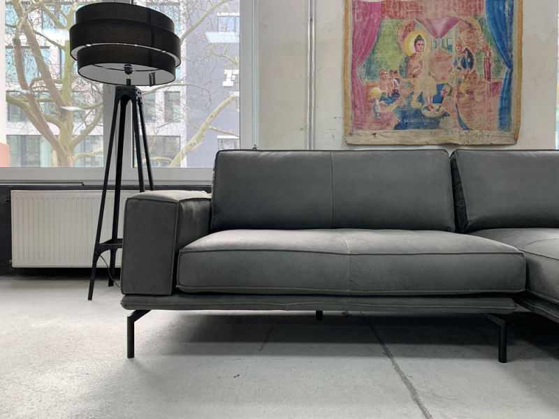 Bullfrog - Sofa - 1041 Caballero - Leder grau - konfigurierbar