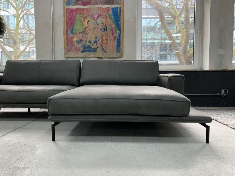 Bullfrog - Sofa - 1041 Caballero - Leder grau - konfigurierbar
