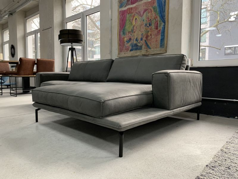 Bullfrog - Sofa - 1041 Caballero - Leder grau - konfigurierbar