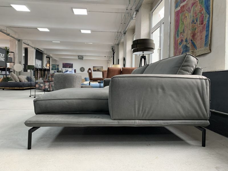 Bullfrog - Sofa - 1041 Caballero - Leder grau - konfigurierbar