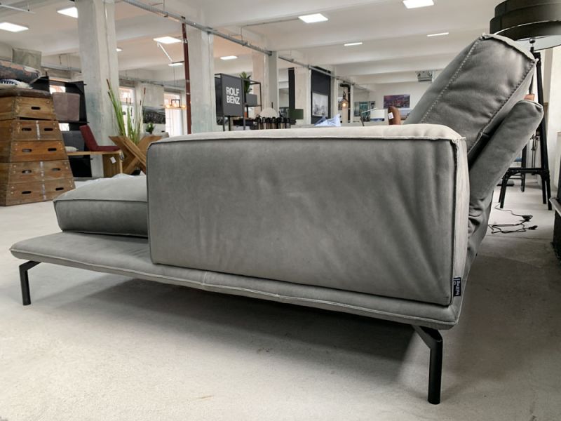 Bullfrog - Sofa - 1041 Caballero - Leder grau - konfigurierbar