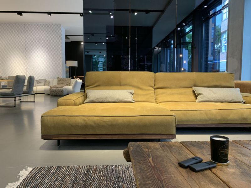 Bullfrog - Sofa - 0281 Siamo - Leder curry - konfigurierbar