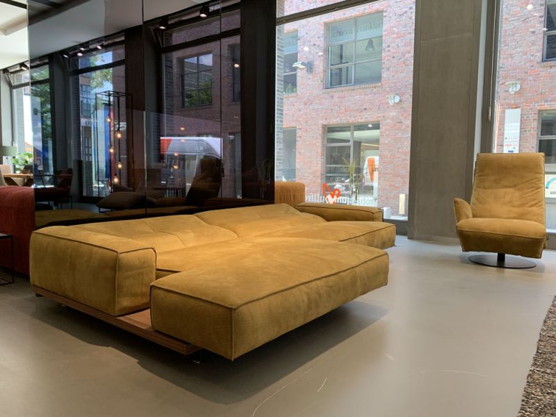 Bullfrog - Sofa - 0281 Siamo - Leder curry - konfigurierbar