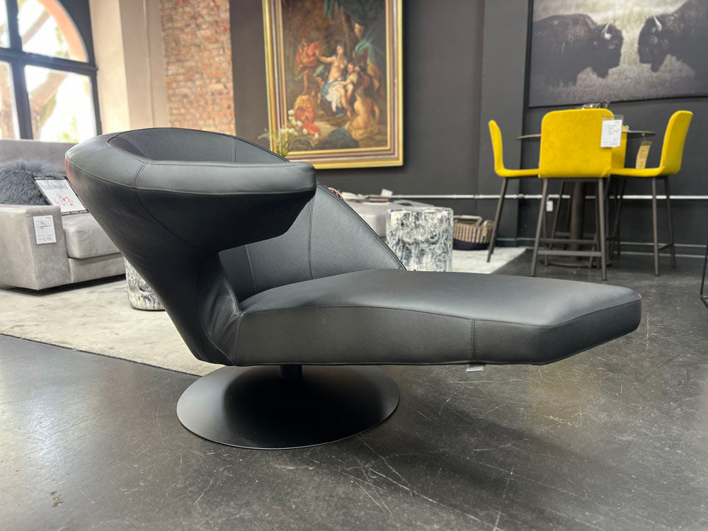 Leolux Sessel Parabolica Leder schwarz sofort verfügbar