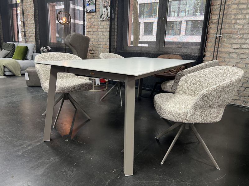 Mobliberica - Tisch ausziehbar - Merlot - Keramik beige - konfigurierbar