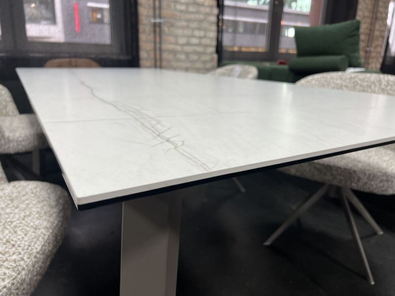 Mobliberica - Tisch ausziehbar - Merlot - Keramik beige - konfigurierbar