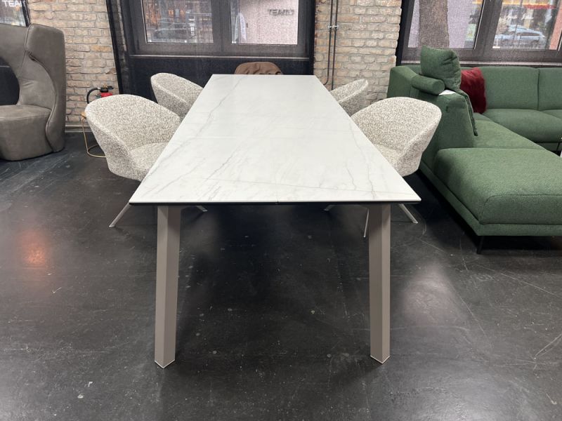 Mobliberica - Tisch ausziehbar - Merlot - Keramik beige - konfigurierbar