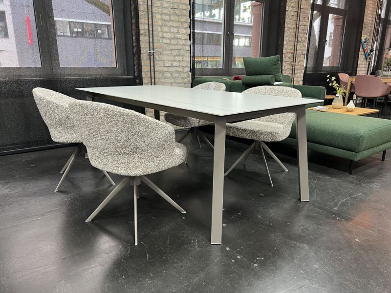 Mobliberica - Tisch ausziehbar - Merlot - Keramik beige - konfigurierbar