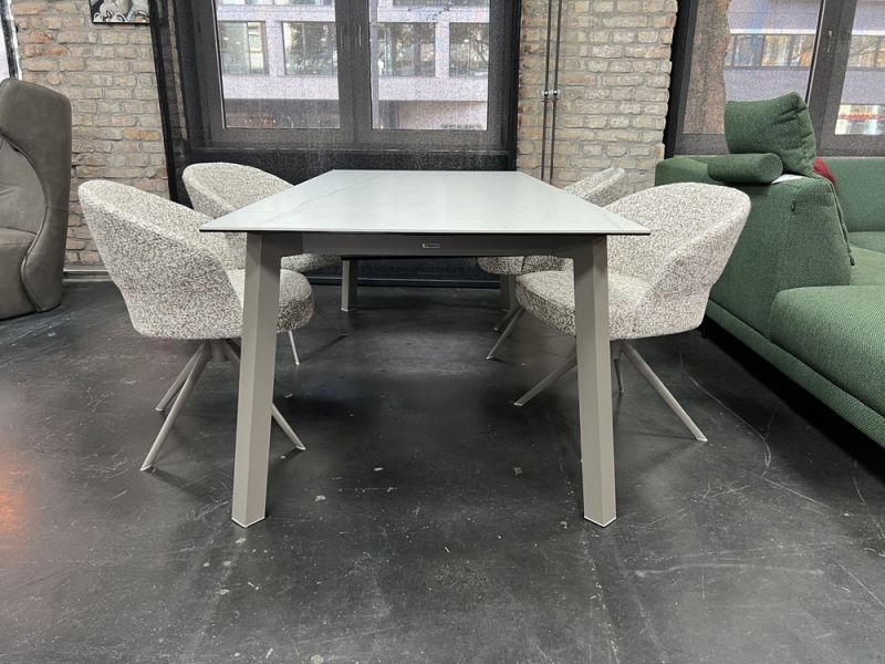 Mobliberica - Tisch ausziehbar - Merlot - Keramik beige - konfigurierbar