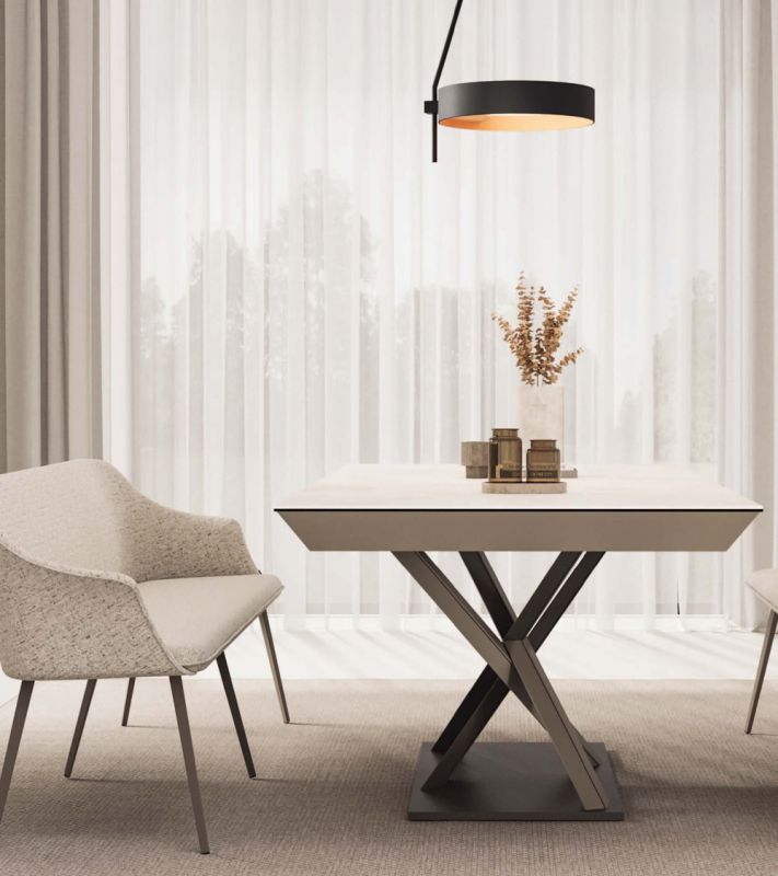 Mobliberica - Tisch ausziehbar - Mistral - Keramik beige - sofort verfügbar