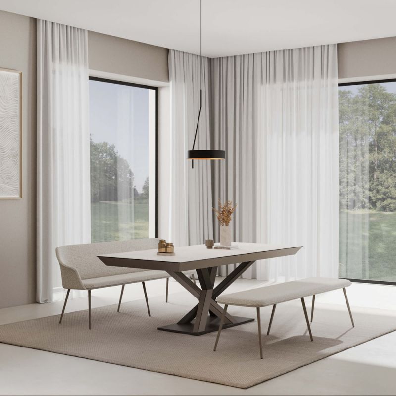 Mobliberica - Tisch ausziehbar - Mistral - Keramik beige - sofort verfügbar