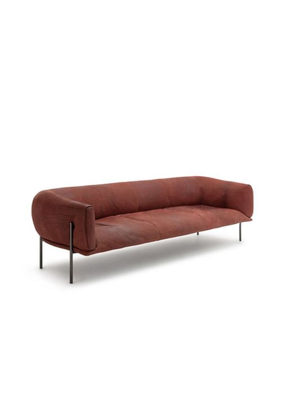 Molinari Design - Sofa - Rondo - Leder cognac - sofort verfügbar