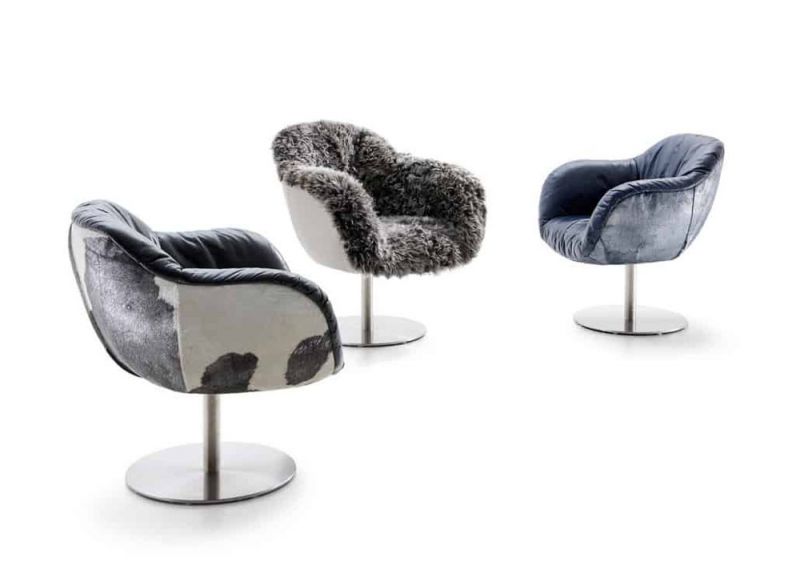 tommy M - Sessel - Lola - Leder schwarz - konfigurierbar