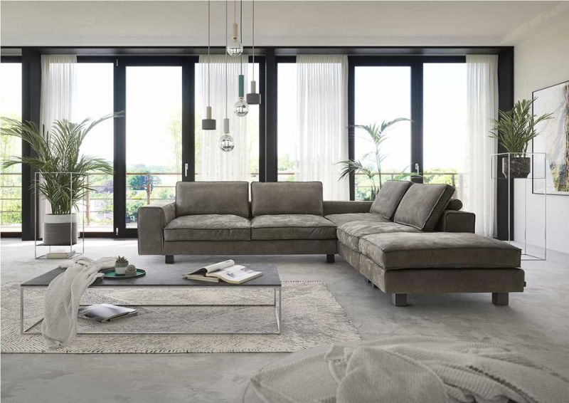tommy M - Sofa - Long Beach - Stoff beige - konfigurierbar