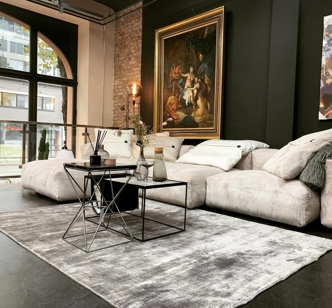 Vetsak Modulsofa Sofa Stoff platinum konfigurierbar