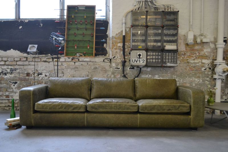 Machalke - Sofa - Valentino  - Leder grün - sofort verfügbar