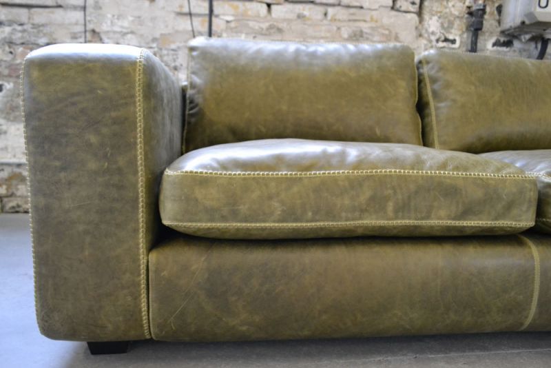 Machalke - Sofa - Valentino  - Leder grün - sofort verfügbar